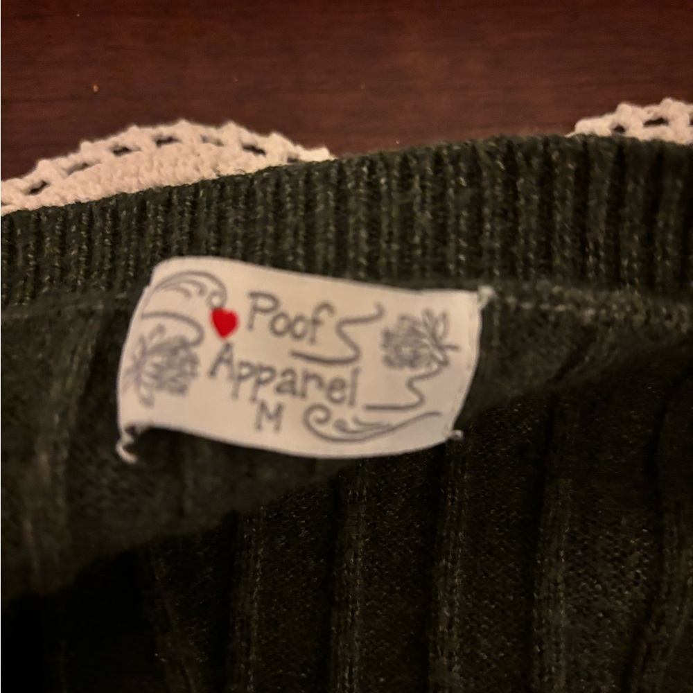 V-Neck Ribbed Sweater - Green - Picture 6 of 6